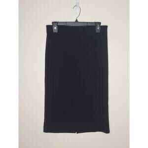 NWT White House Black Market WHBM black pull on pencil skirt - small
